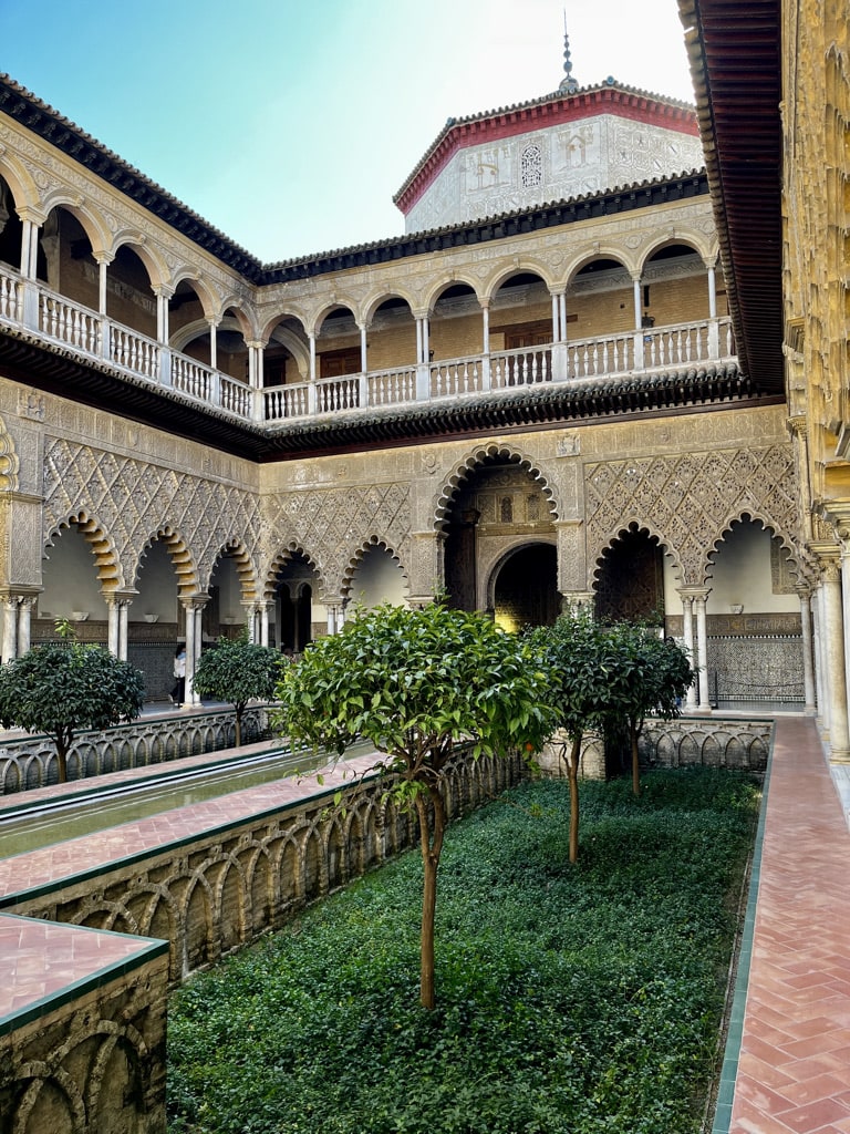 Inside the Alcázar complex, Spain, Seville