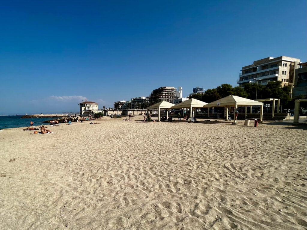 Bat Galim beach in Haifa, Israel