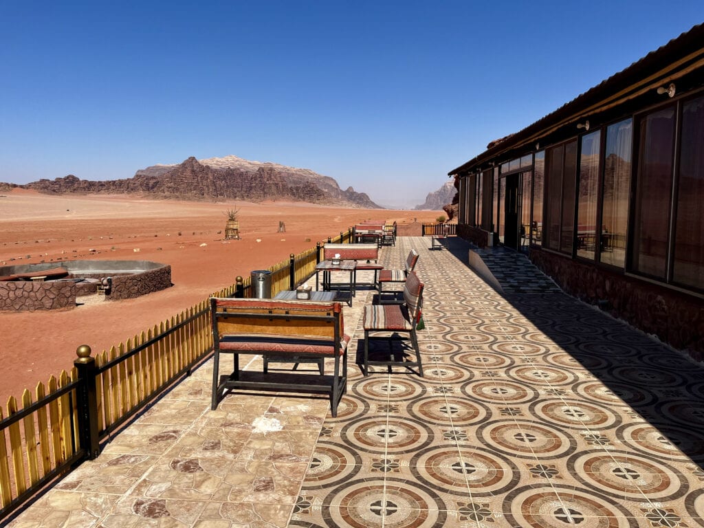 Wadi Rum beduin camp patio, Jordan