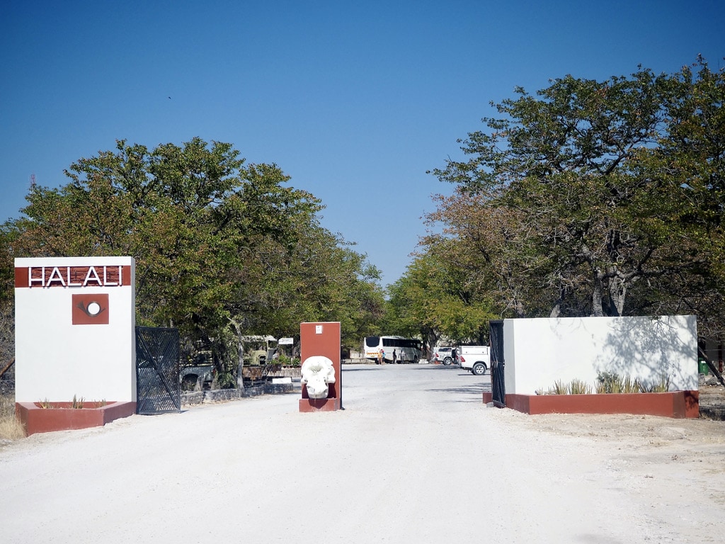 Entrance to Halali Rest Camp in Etosha