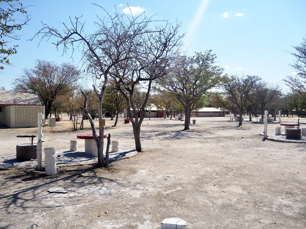 Halali Rest Camp campsite, Etosha