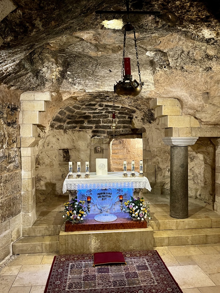 The house of Mary foundations in the Basilika of the Annuciation, Nazareth