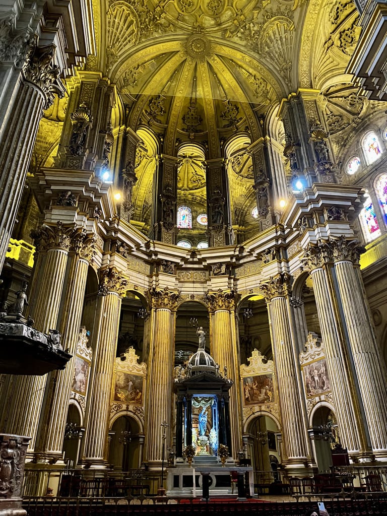 Inside Malaga cathedral