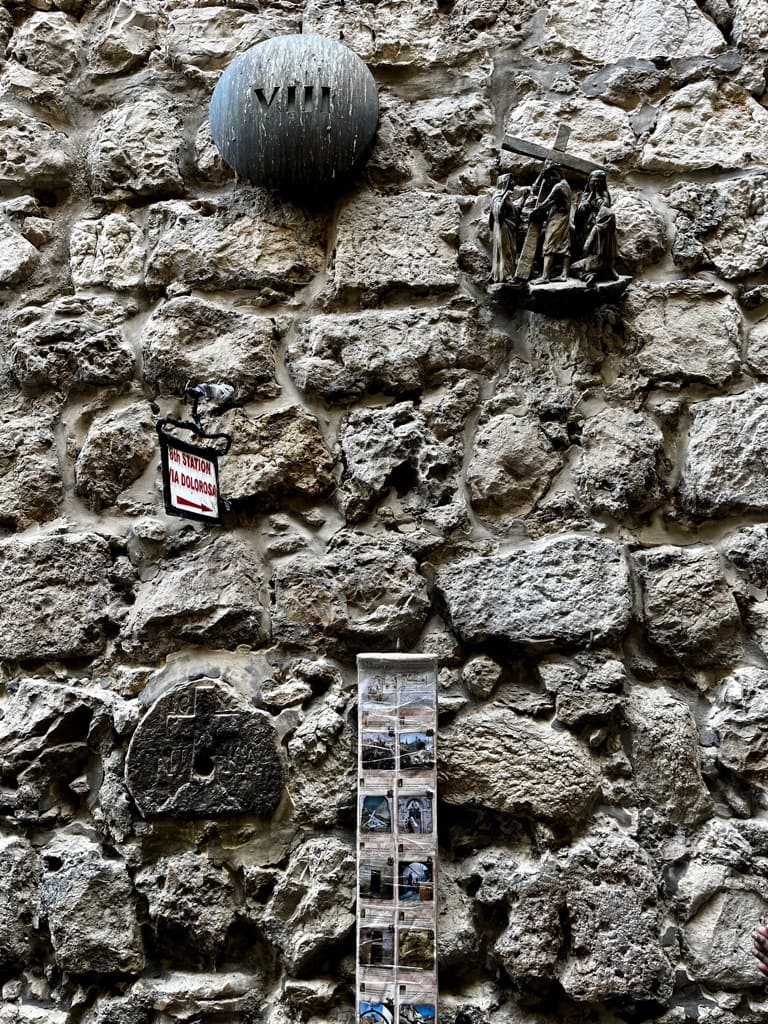 Via Dolorosa, one of the stops, Jerusalem