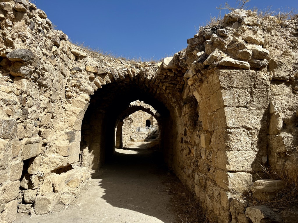 Ruins of Kerak Castle in Jordan