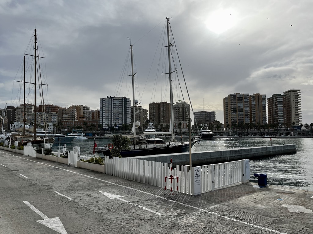 Malaga Port, road trip to Spain