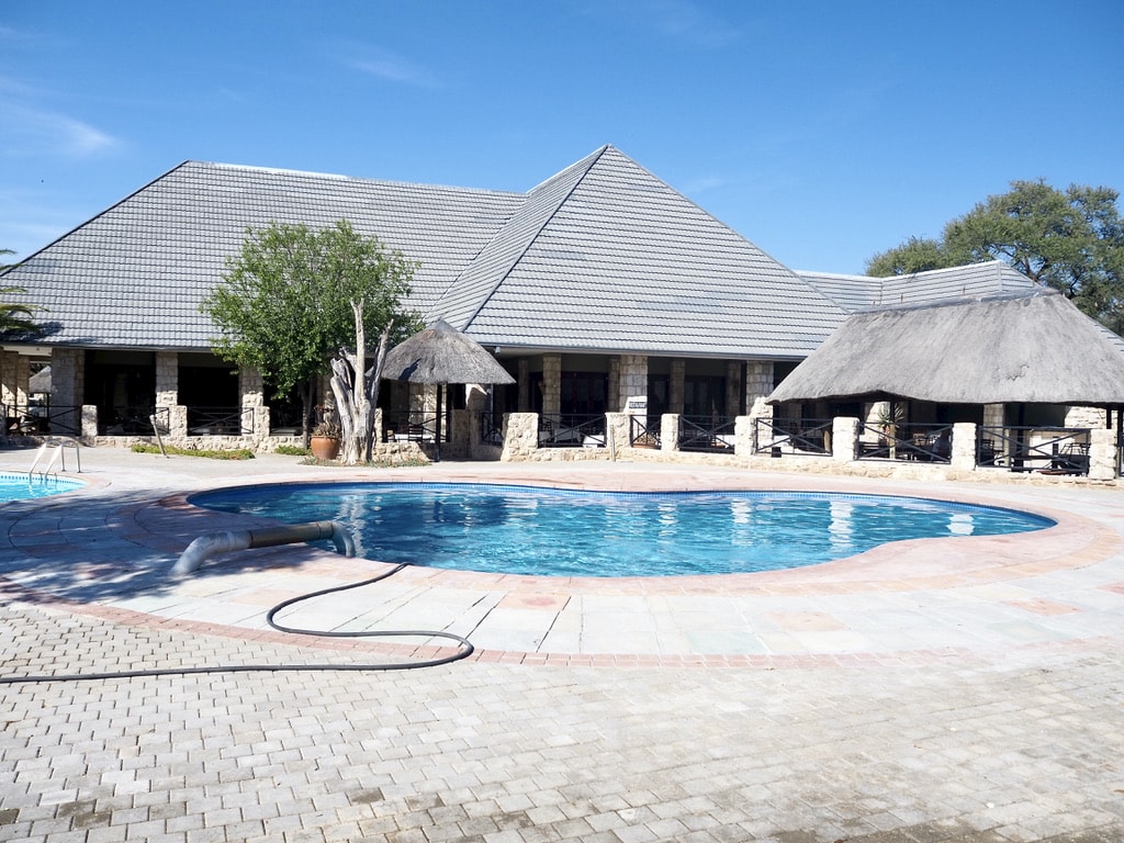 Okaukuejo swimming pool, Namibia