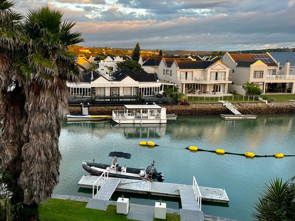 Port Alfred Marina, view at the river, South Africa