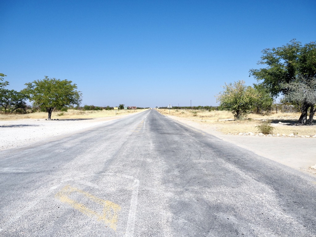 Road towards Etosha National Park, Namibia