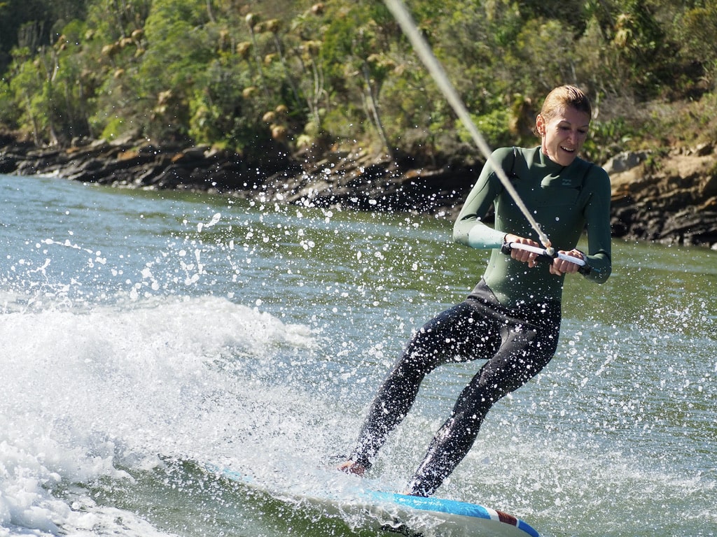 Skurfing at the Kowie river in Port Alfred