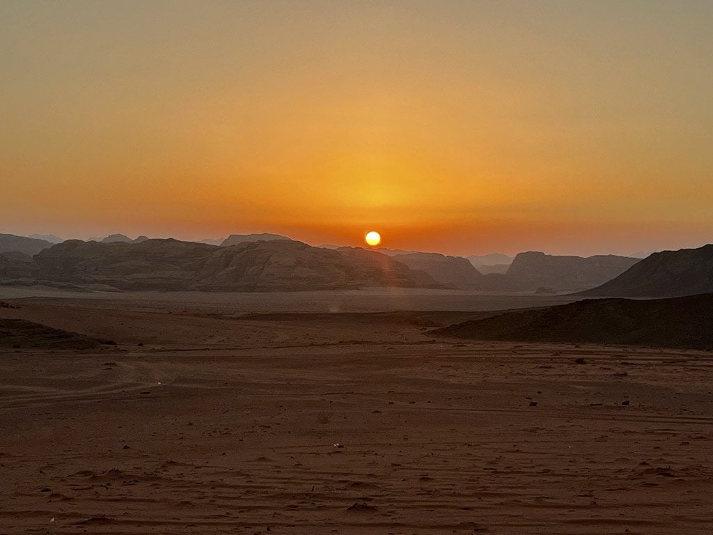 Sunset in Wadi Rum