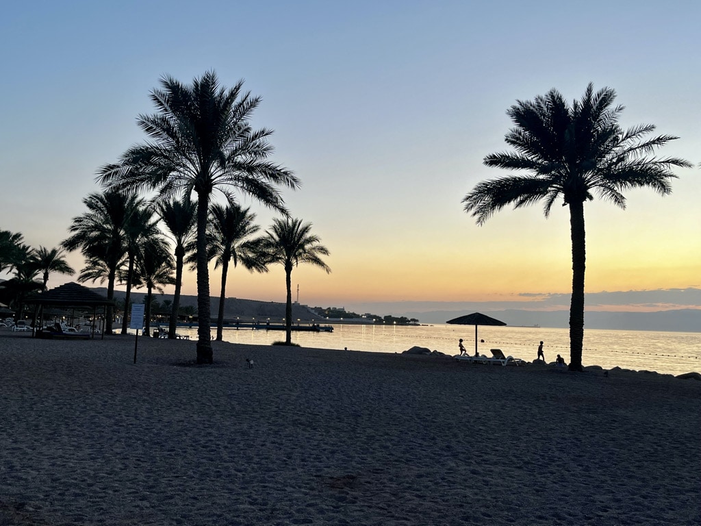 Evening on the beach in Tala Bay