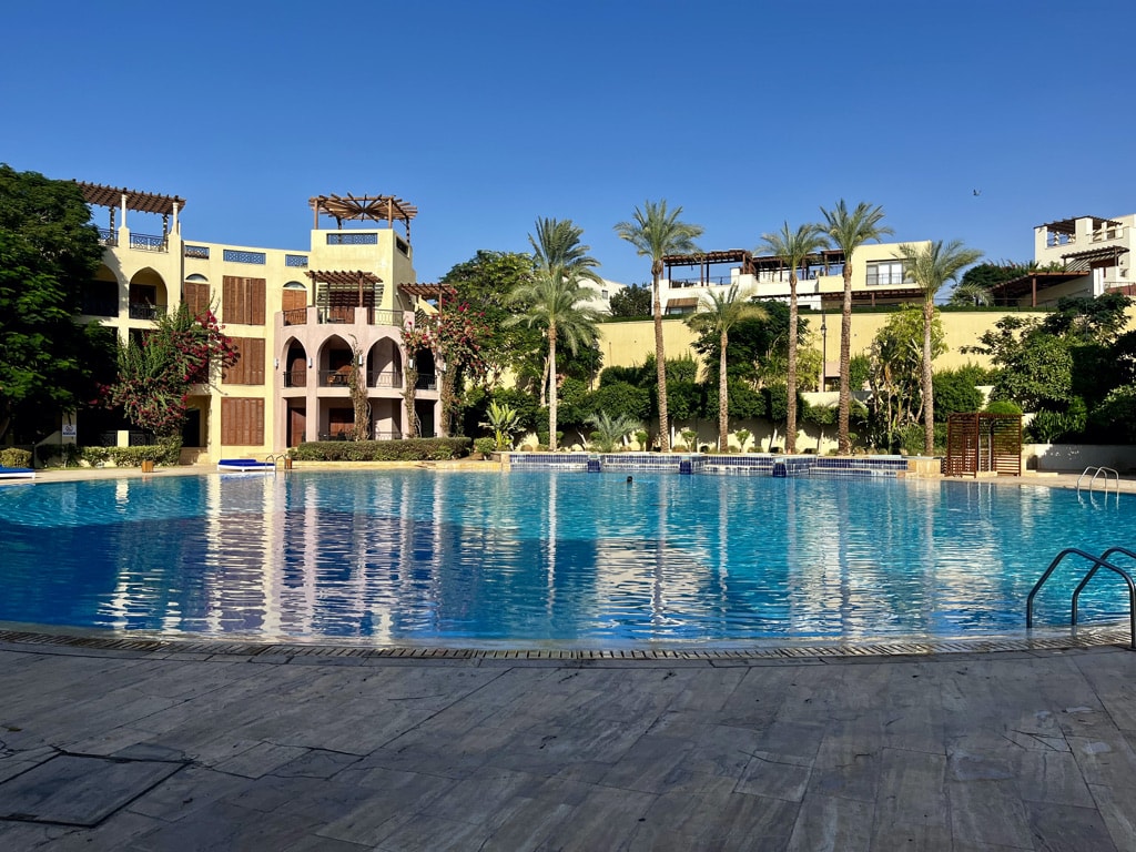 Swimming pool in Tala Bay resort, Jordan