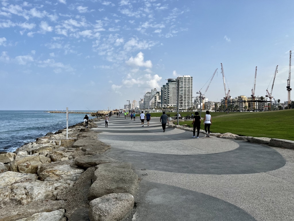 Beach promenade, road trip to Israel