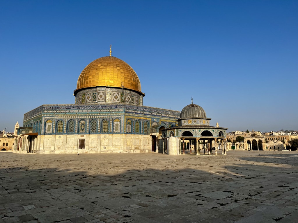 Close up image of the Dome of the Rock, Israel