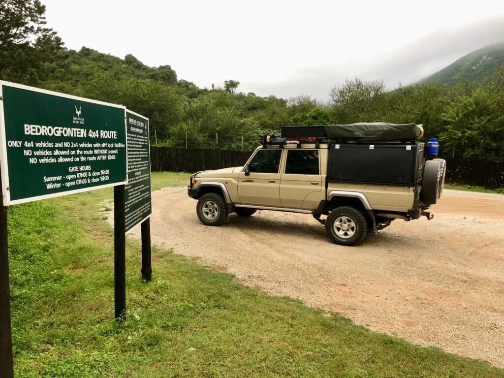 The Bedrogfontein 4x4 Trail entrance, South Africa