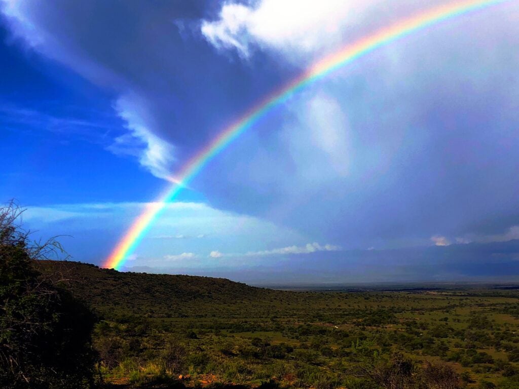 Rainbow over Mountain Zebra NP