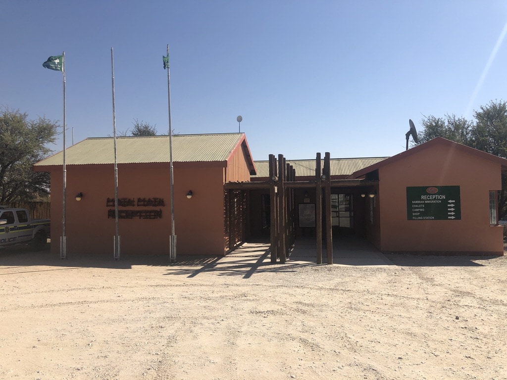 Mata Mata Rest camp entrance