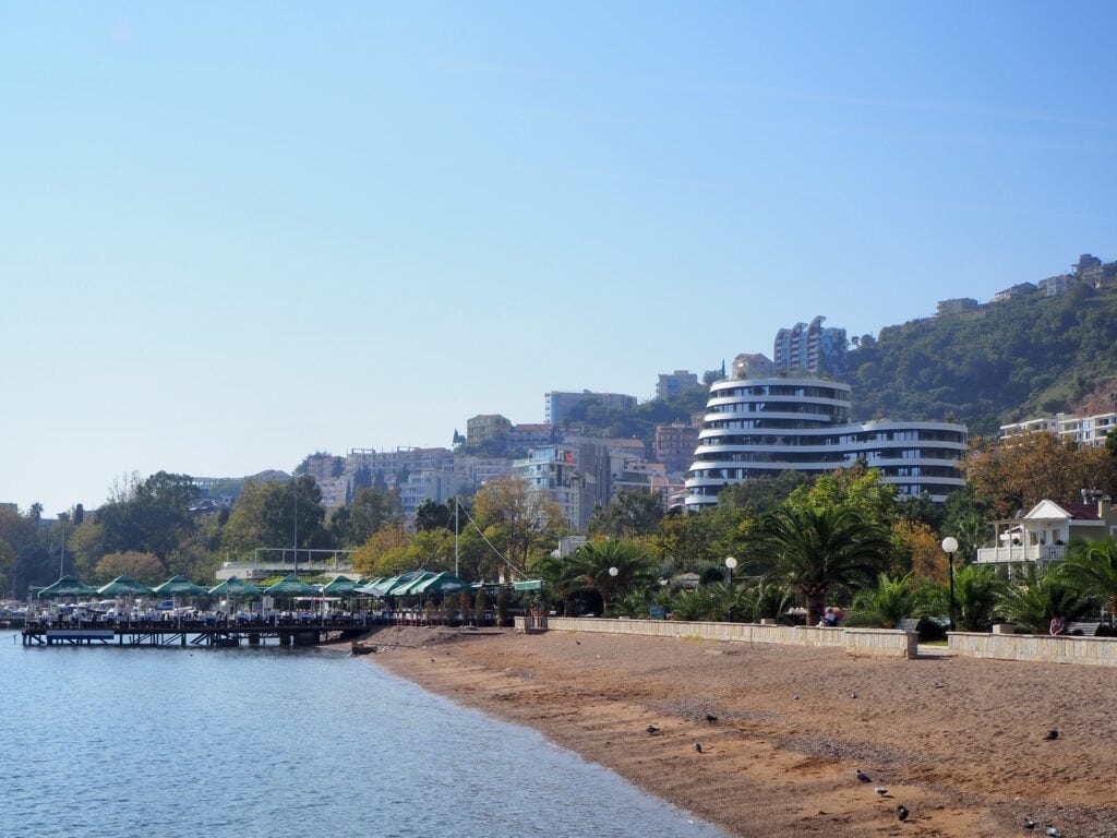 View of Budva from the beach, MonteNegro