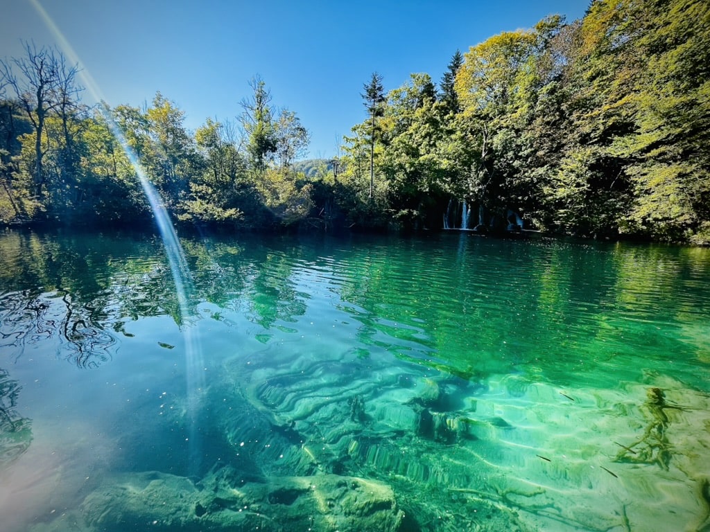 View of a lake in Plitvice Nationa Park