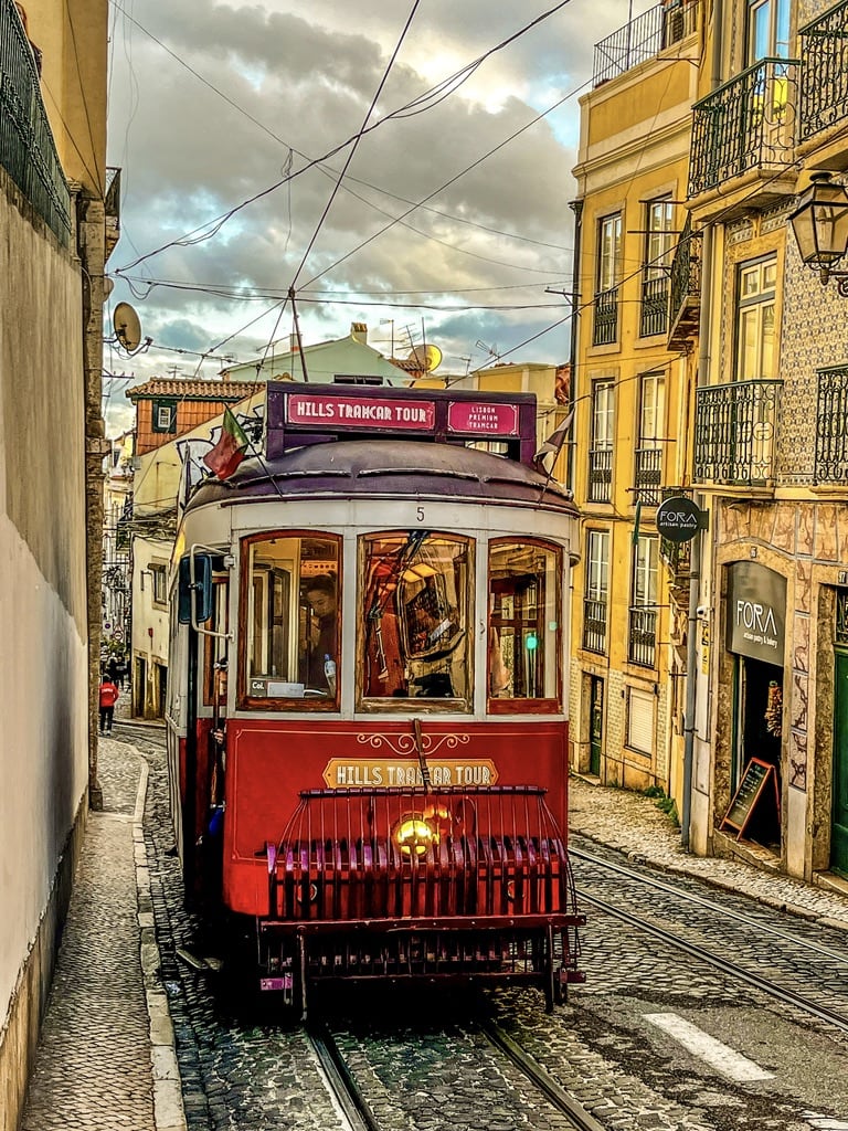 Tram in Lisbon, Portugal