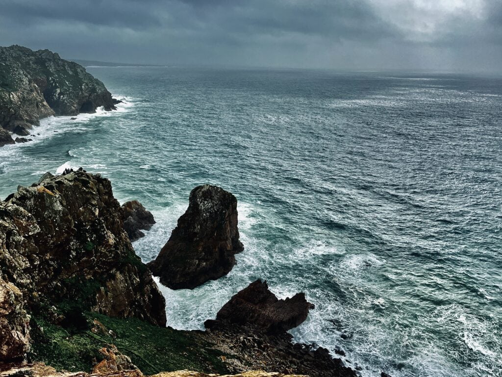 View of the ocean and coastline from the Cabo da Roca, the most westernpoint of mainland Europe.