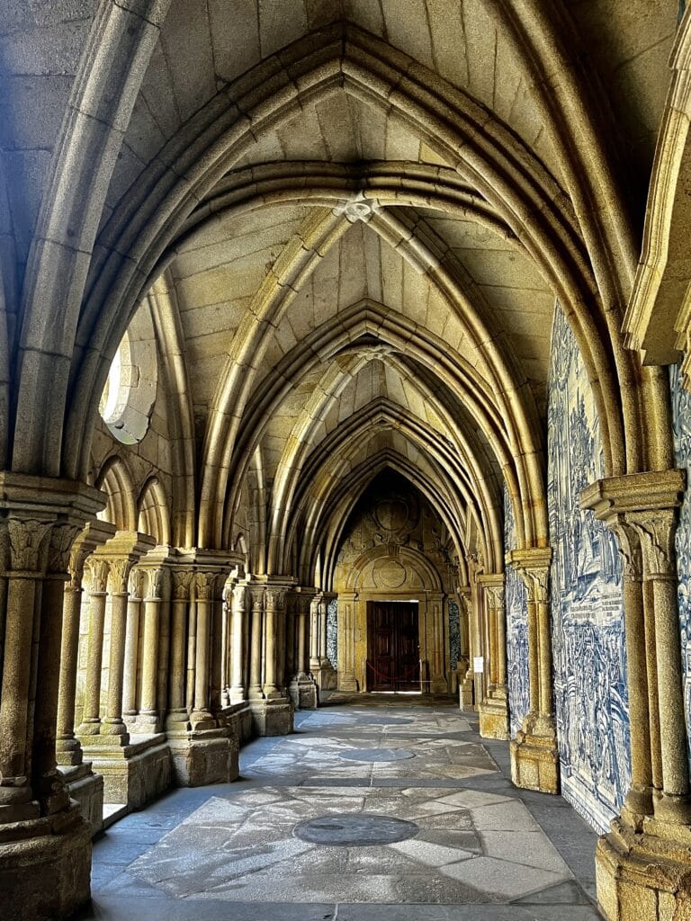 Porto cathedral vaulted corridor, Portugal