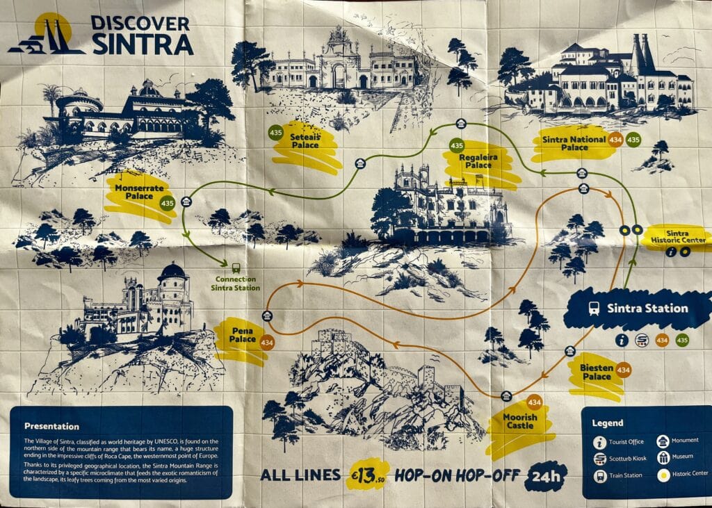 Sintra tourist bus flyer