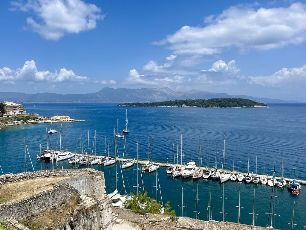 Boats in the Corfu Marina