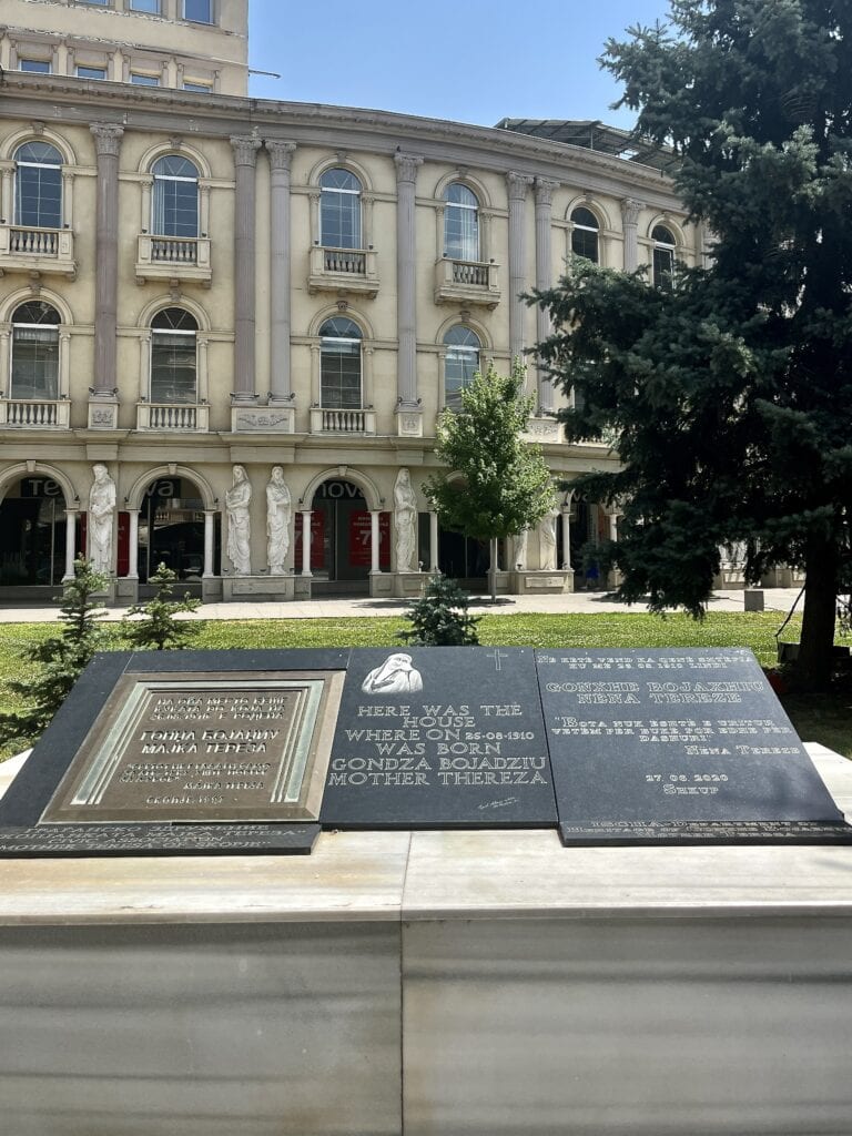 Mother Theresa memorial in N.Macedonia, Skopje