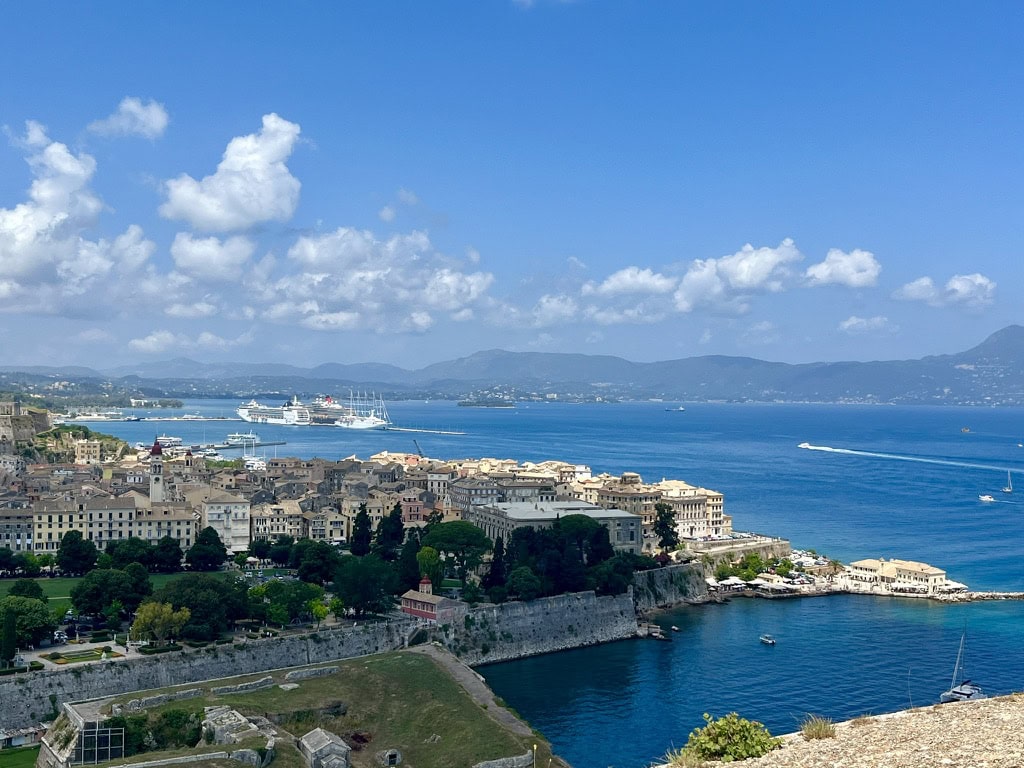 View of Corfu from the Old Fortress, Greece