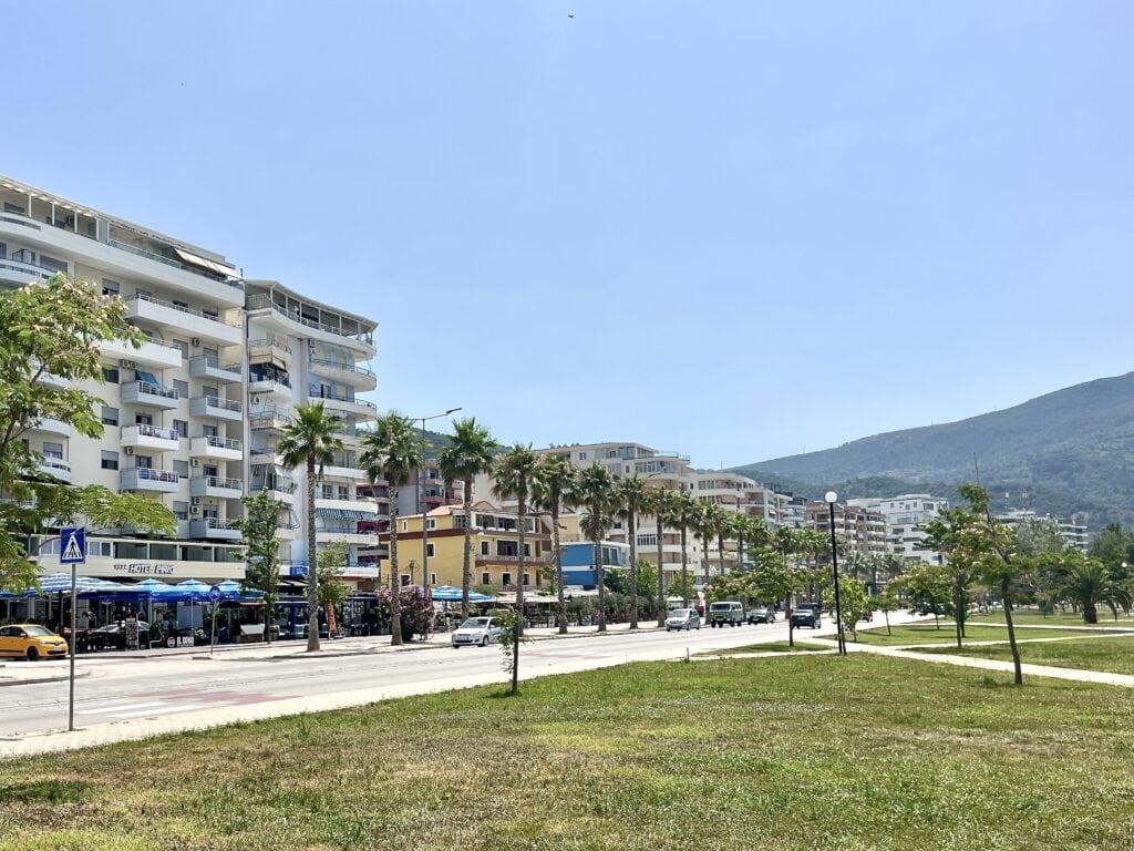 Albania, beachfront in Vlorë 