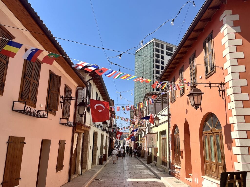 The Old Town street in Vlore