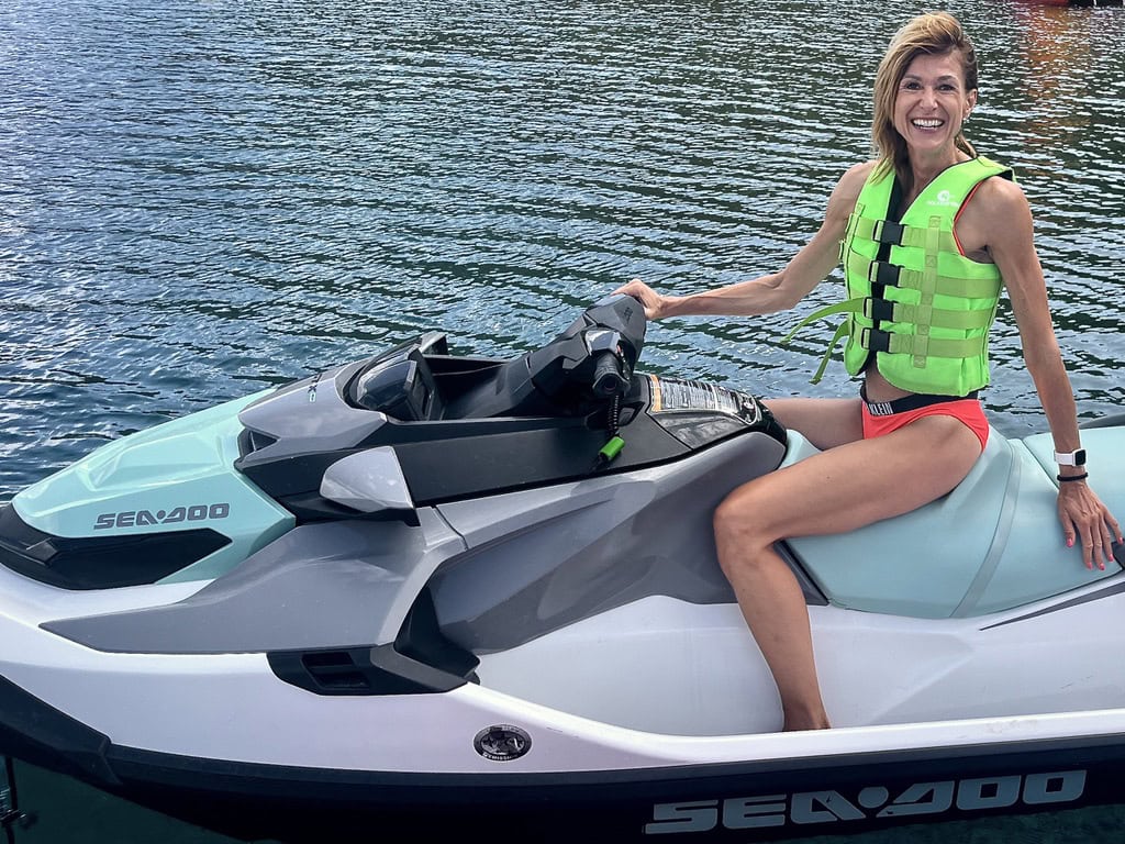 Ivča on the jetski in Antisamos beach