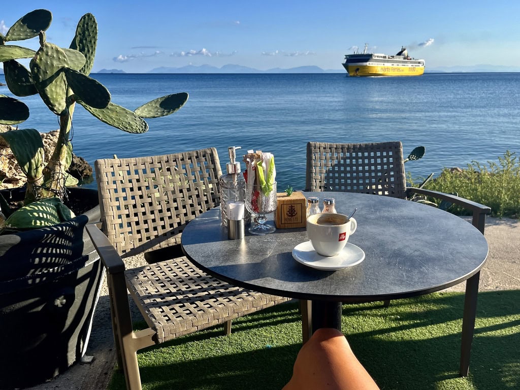 Coffee break with the sea view