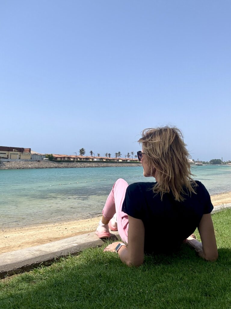 Ivča on the Red sea side promenade, Jeddah