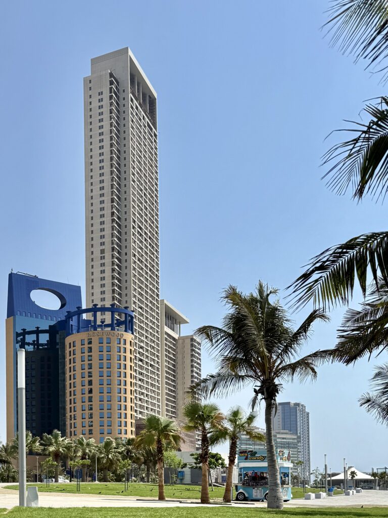 Skyscaper at the Red Sea side promenade, Jeddah, Saudi Arabia