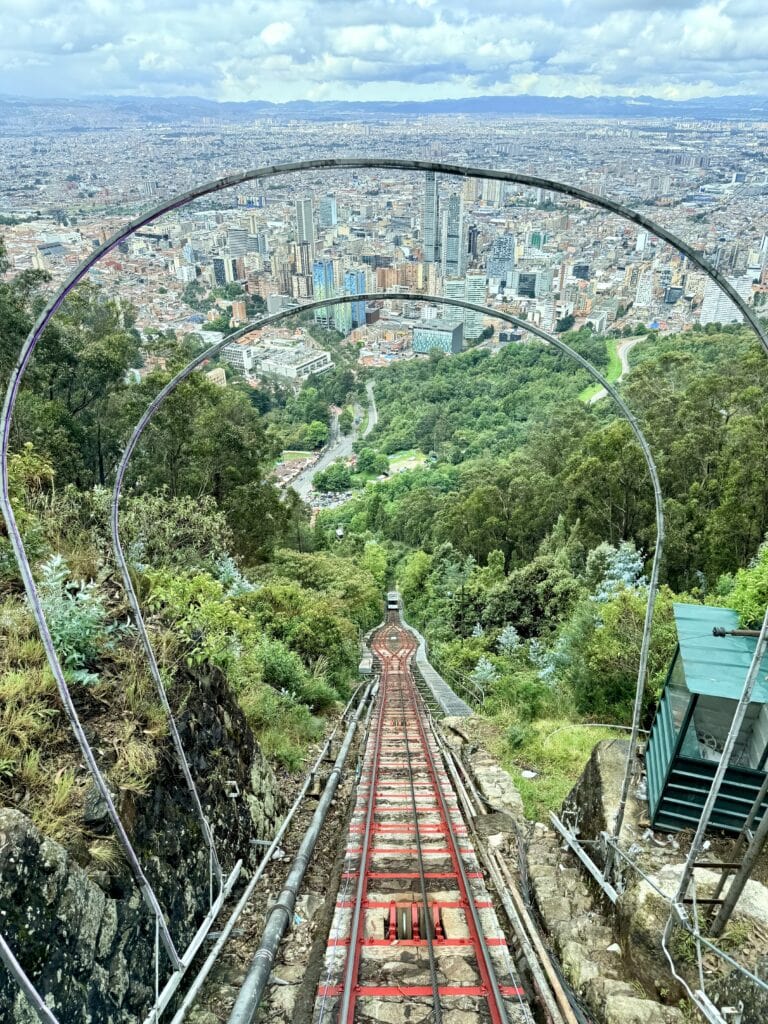View of Bogotá from the funicular