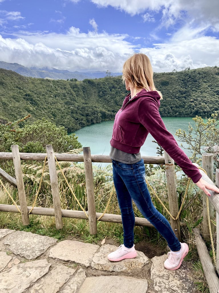 Me looking at the Guatavita lake, Colombia