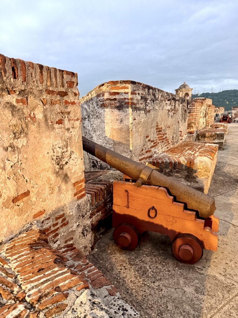 Canon at San Felipe de Barajas Fort in Cartagena