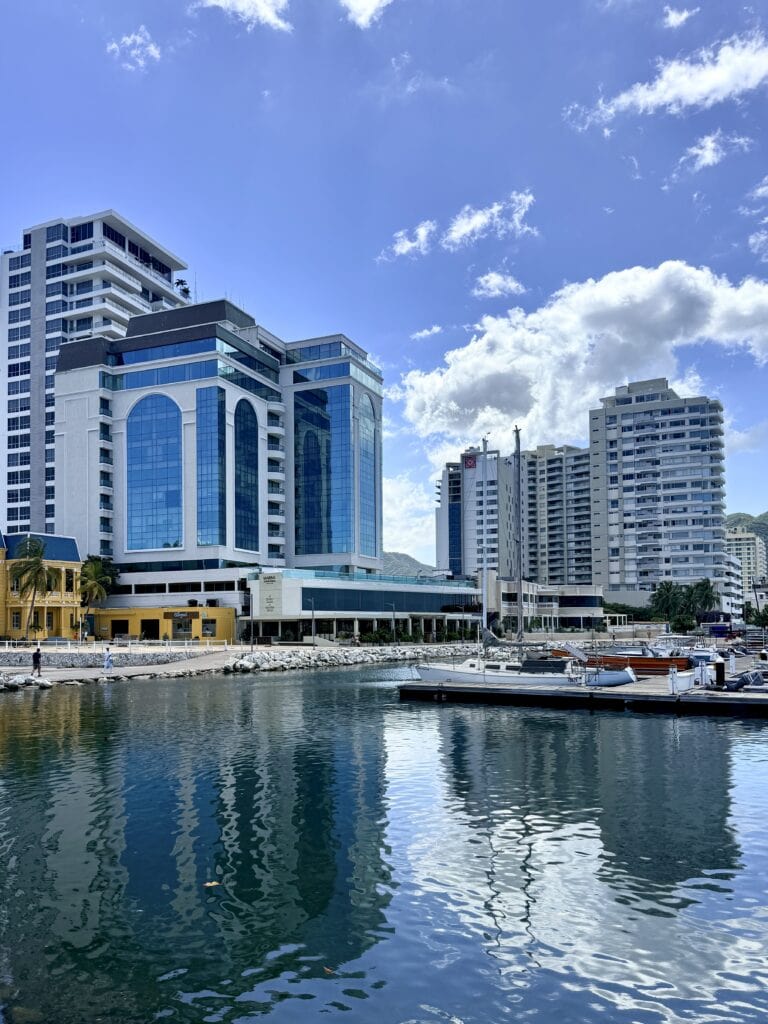 Beach front in Santa Marta, Colombia
